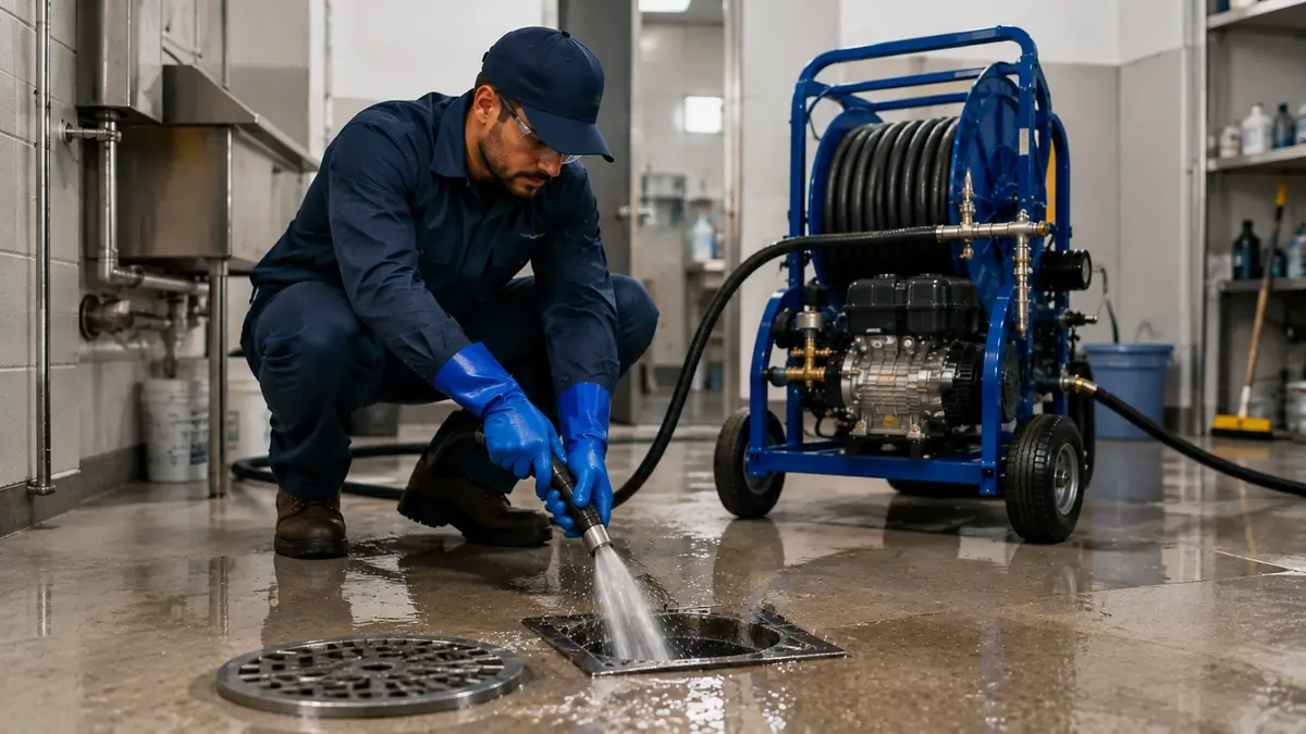 Floor Drain Hydro Jet Cleaning in Alpaugh