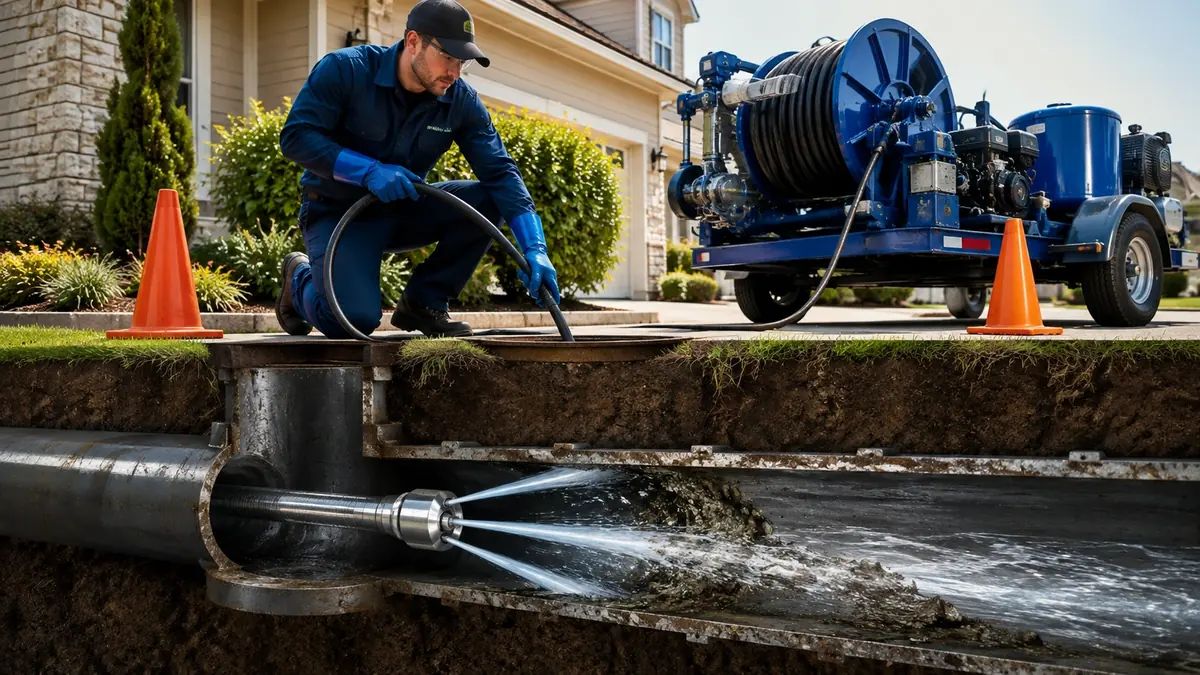 Main Sewer Line Hydro Jet Cleaning in Alpaugh