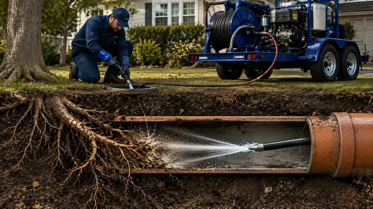 Tree Root Removal with Hydro Jetting in Alpaugh